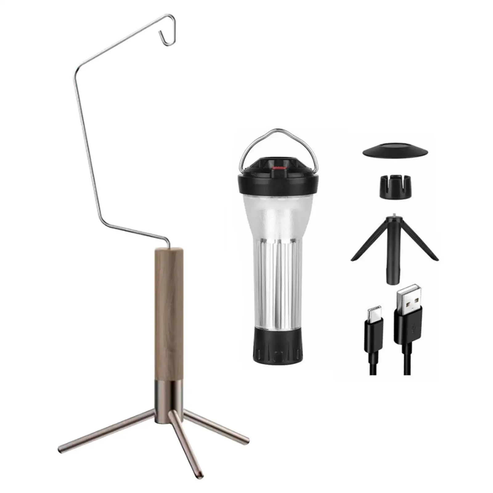 

Outdoor Camping Lamp USB Rechargeable Foldable Lightweight for Home Decor
