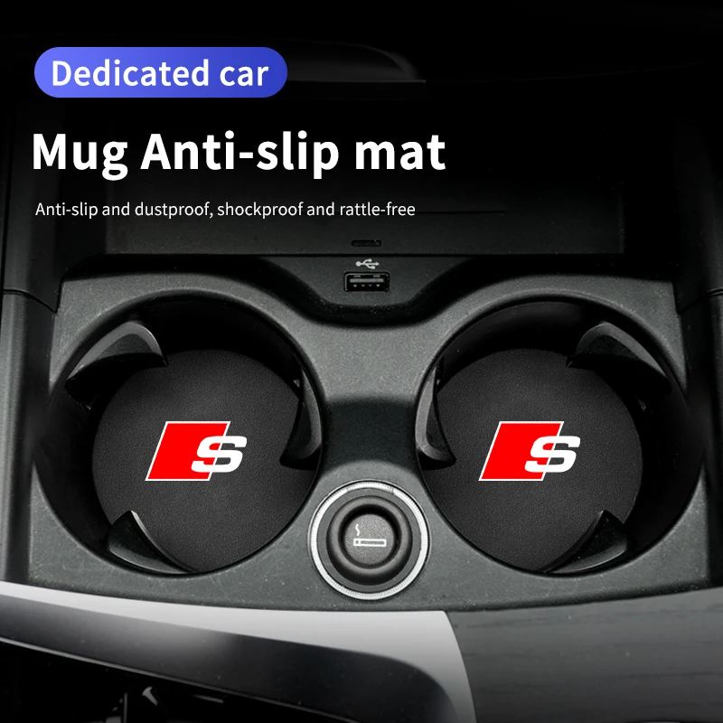 Автомобильные подставки для чашек с водой нескользящие коврики Audi Sport S7 S8 S5 S6 S4 S3