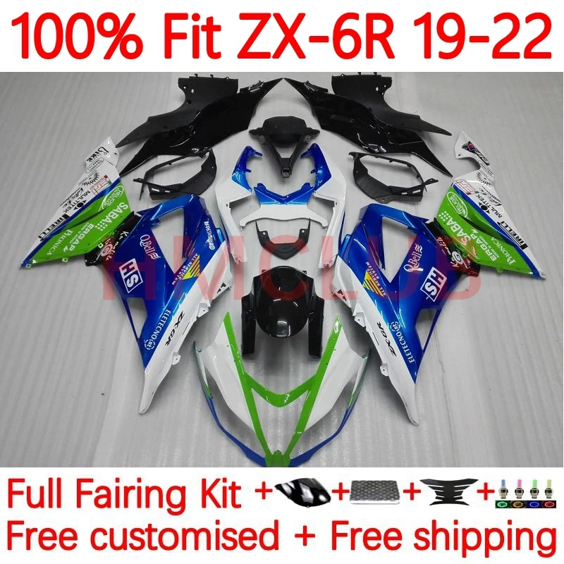 

Injection For KAWASAKI NINJA ZX-6R ZX636 ZX 6R 636 600CC ZX6R 2019 2020 2021 2022 ZX-636 19 20 21 22 Fairing 59No.16 blue glossy