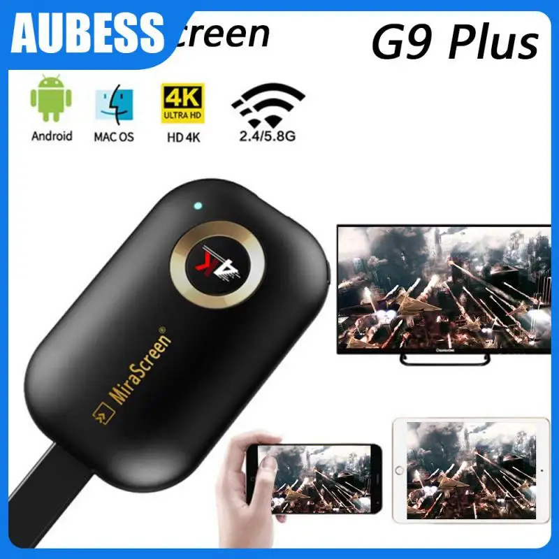 

Wifi Mirascreen 2.4g/5g Display Dongle Receiver H.265 Hd 4k Miracast Tv Stick G9 Plus For Ios Android Windows For Dlna Airplay