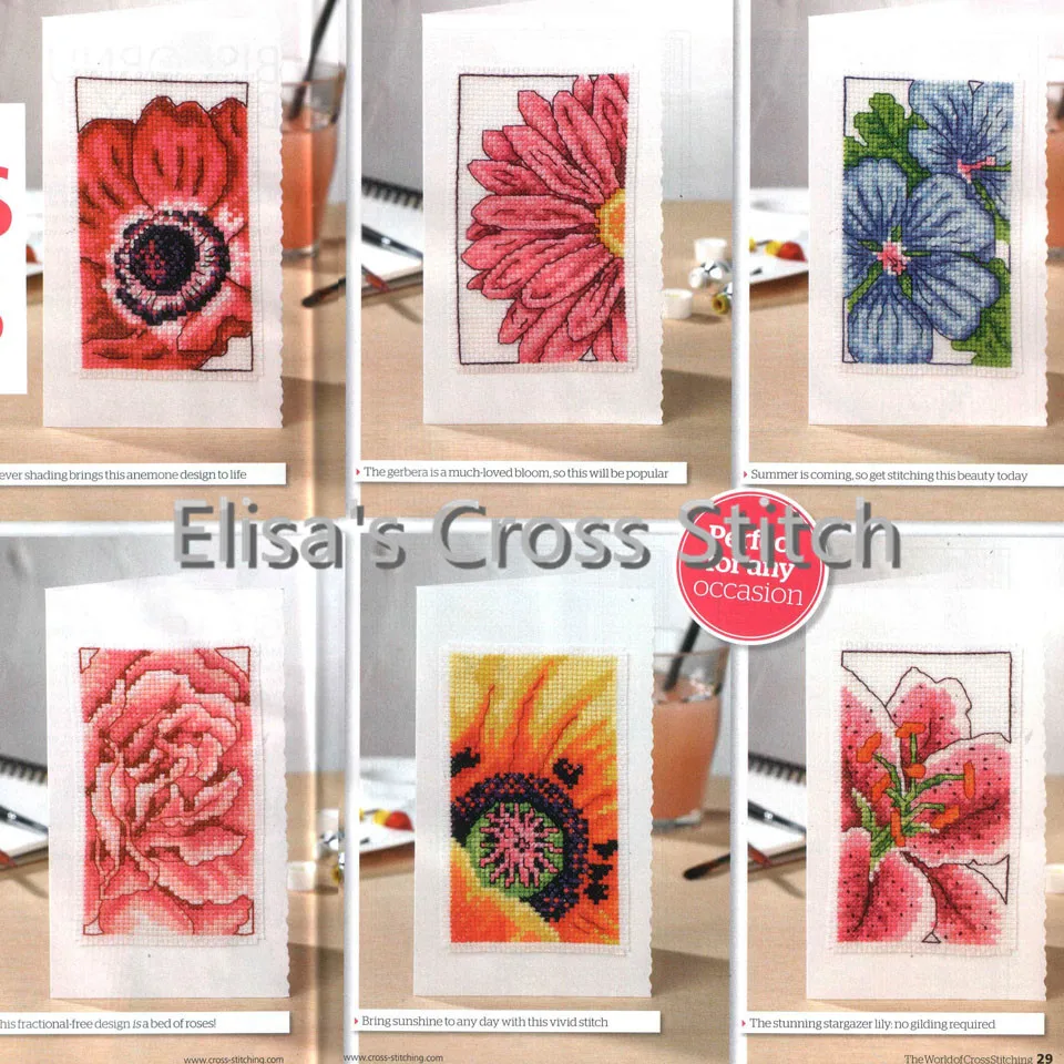 

CD156 14ct DIY Invitation Greeting Card Special Popular Full Set CrossStitch Greeting Card Cake Birthday Christmas Gift Flower