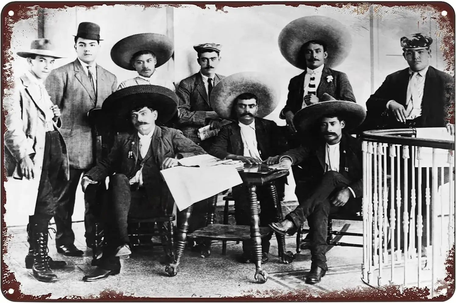 Винтажные металлические знаки-мексиканская революция плакат Emiliano Zapata план Ayala