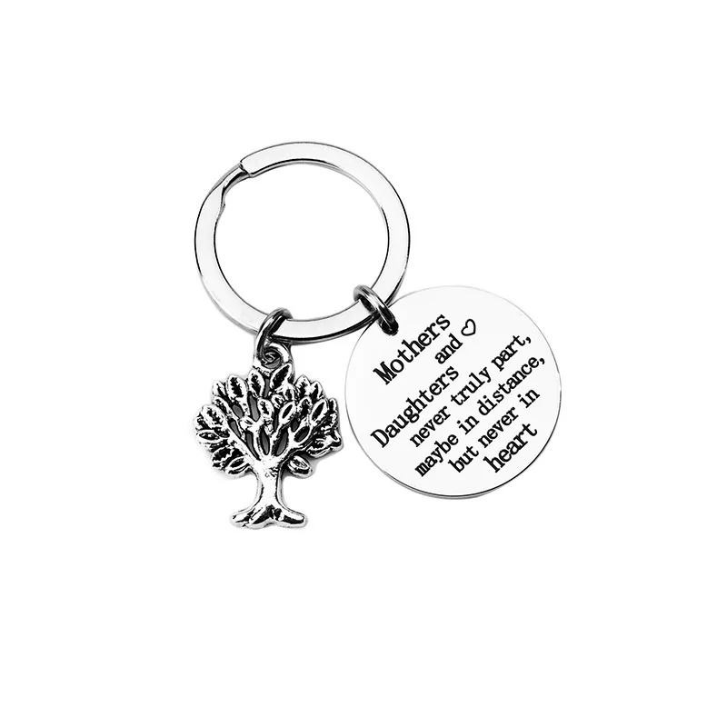 

Tree of Life Key Chain Woman Round Keychain Women Mother and Daughter Key Ring Chain for Pants Simple Key Holder Trendy Llaveros