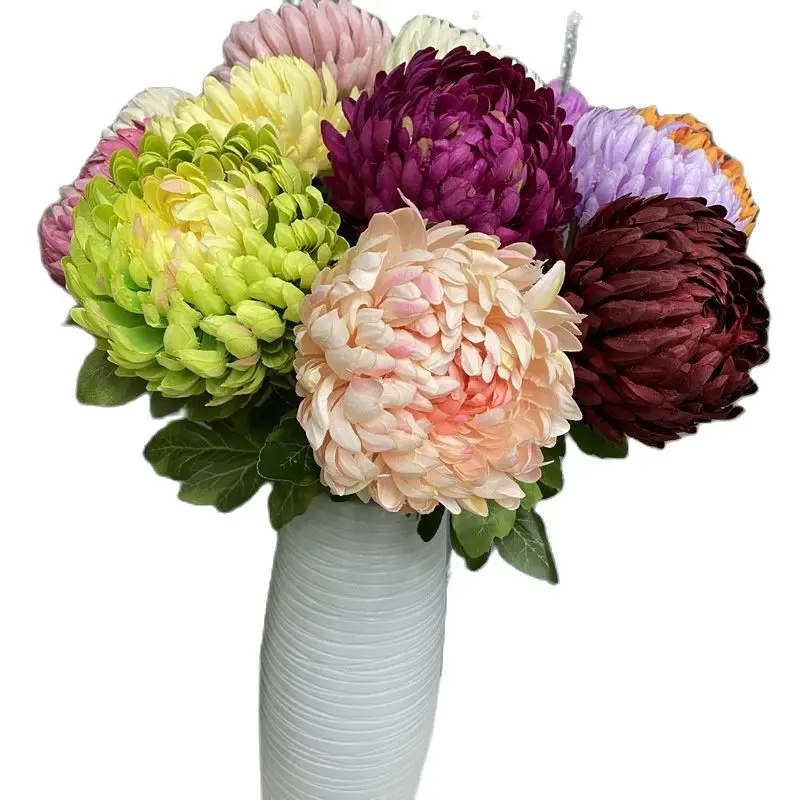 

5 Branches Mixed Color Artificial Flowers Chrysanthemum Simulation Artificial Flowers Home Office Table Decoration