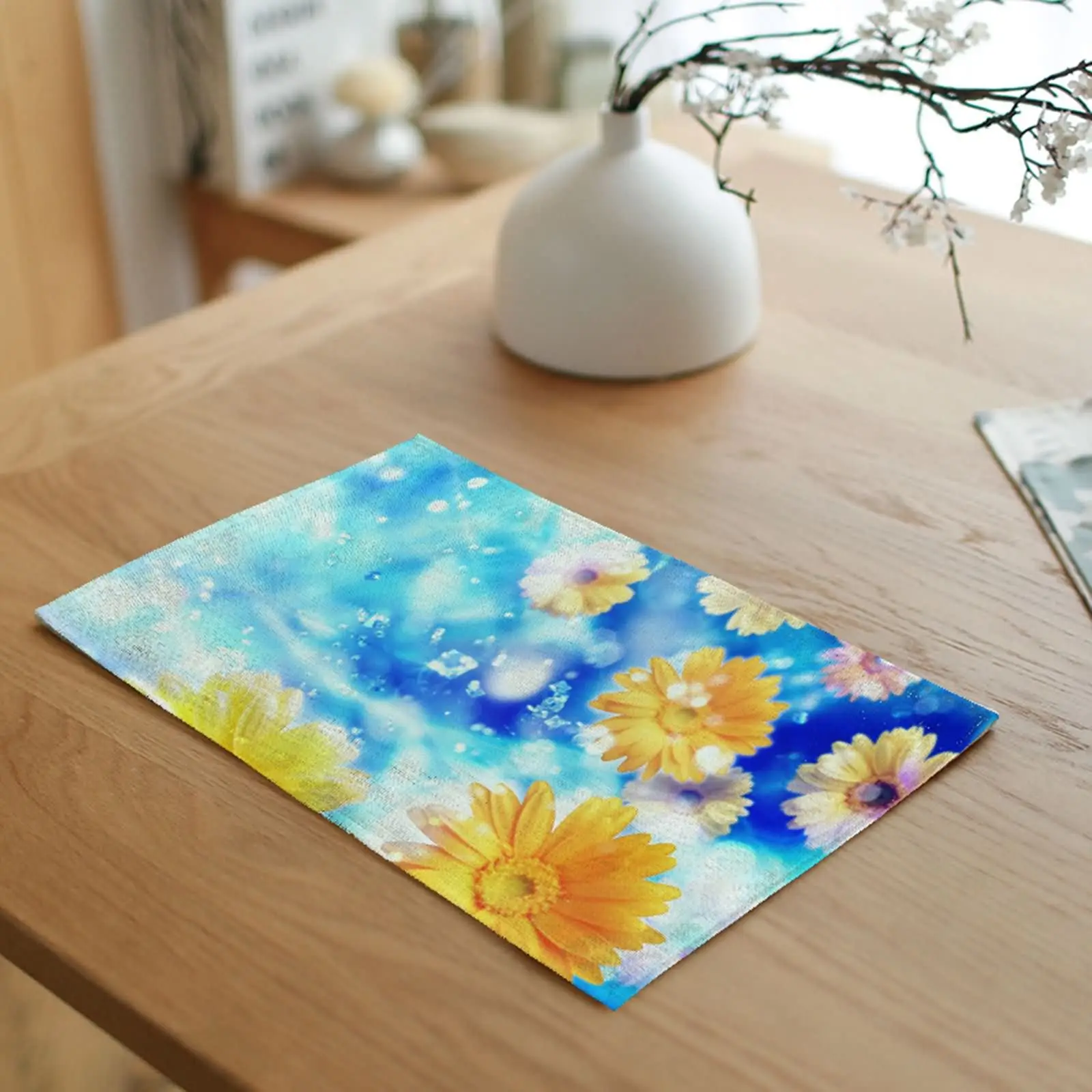 

Коврик для стола Детский одноразовый синий желтый подстилка для фермерского хозяйства Набор японских ковриков для стола Квадратные Коврик...