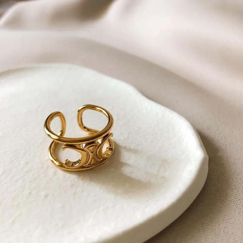 

Fashion Open Adjustable Size Finger Wedding Celi Ring