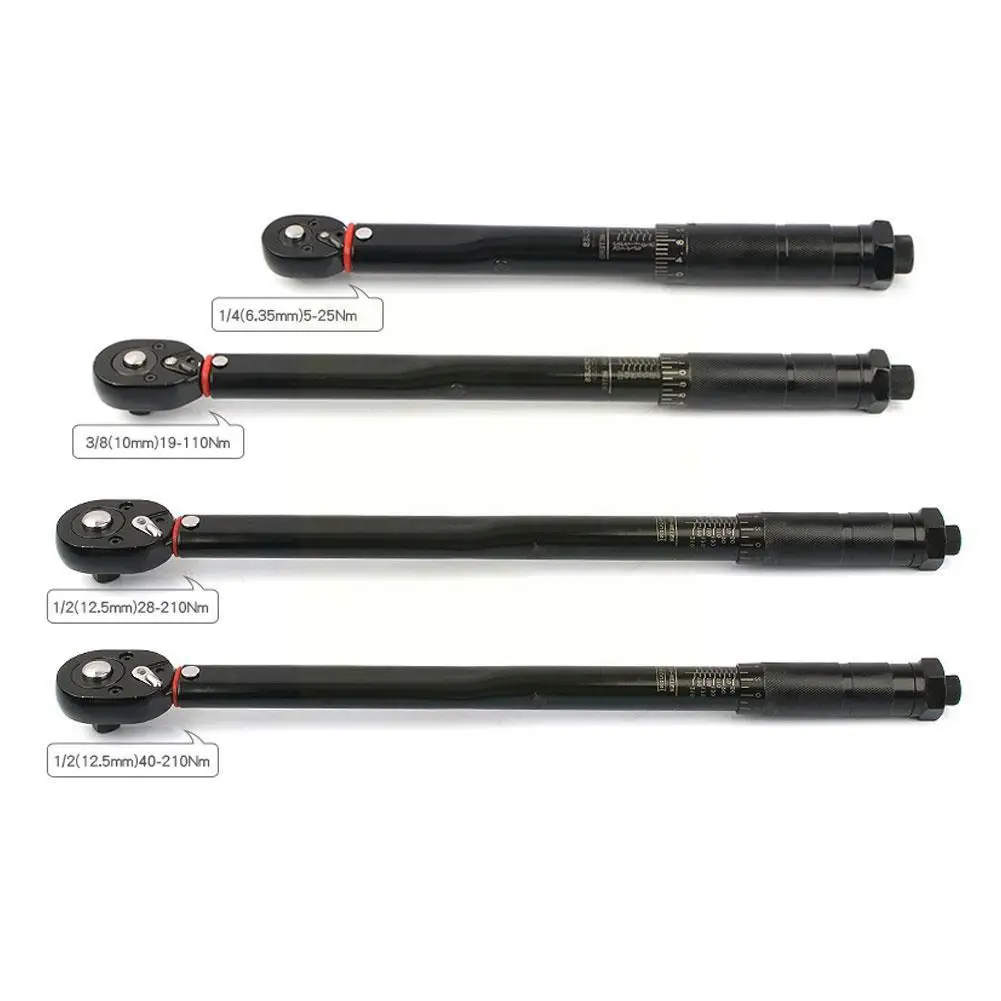 

1/4''3/8''1/2'' Square Drive Torque Wrench Tool 5-210 Precise Repair Ratchet Auto Two-way Wrench Key Repair Nm Spanner Tool V8Y7