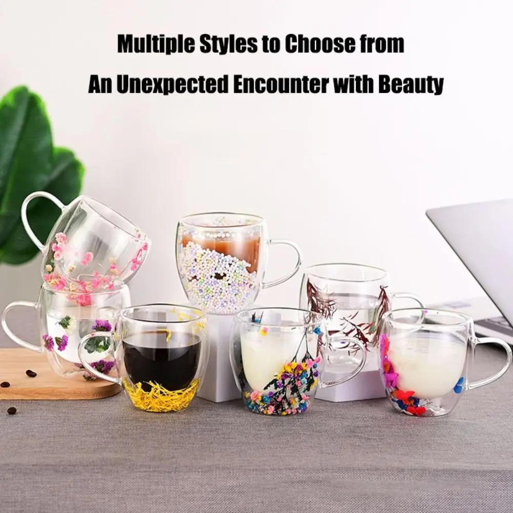 Керамическая кофейная чашка с двойными стенками и зеркальной стеклянной кружкой