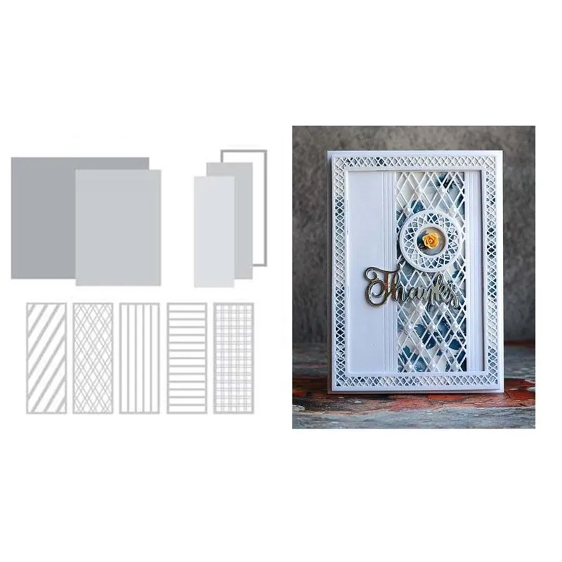 Полосатый фон 2022 новые металлические штампы и скрапбукинг для изготовления