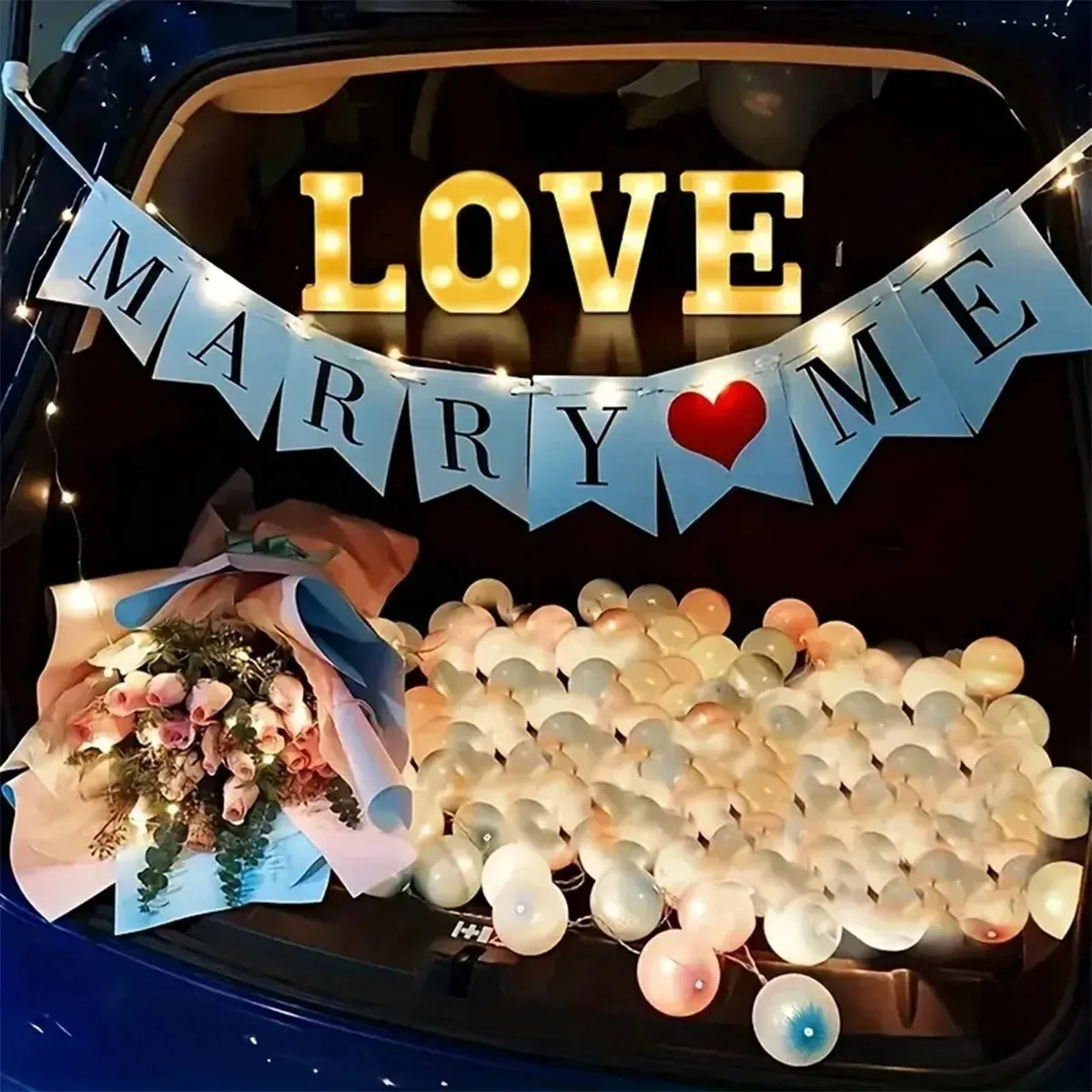 1pc White Decorative Led Light Up 6.3'' Number Letters Sign Night Lights Marquee For Home Wedding Party Birthday Christmas Decor