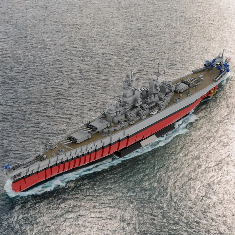 3306 деталей MOC: Конструктор-модель линкора класса Iowa USS Missouri BB, архитектурная модель, подарок на Рождество, день рождения, для детей, сделай сам (art.: 3920dc75ccd14) - 3920dc75ccd14