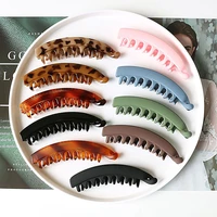 2022 frosted hair clips solid color banana clip womens hair accessories fashion simple ponytail barrettes hair claws hairpins