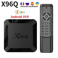 android 10 smart tv box x96q allwinner h313 quad core 4k media player set top box x96 mini 3d video voice control fast shipping