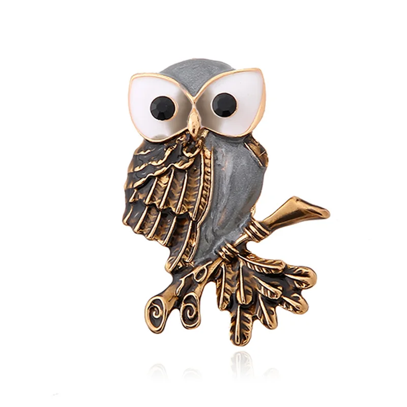 

the Owl House Enamel Pin Lucky Large Fashion Animal Golden Brooch Enamel Wise Bird On Branch Scarf Owl Brooch Pin For Women