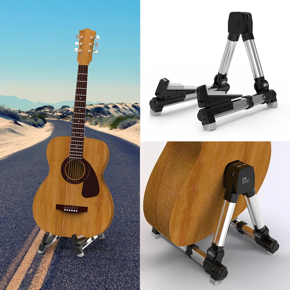 

Опора для гитары SOLO, алюминиевый сплав, штатив для гитары с открытым звуком, складной портативный регулируемый держатель для инструментов, ...