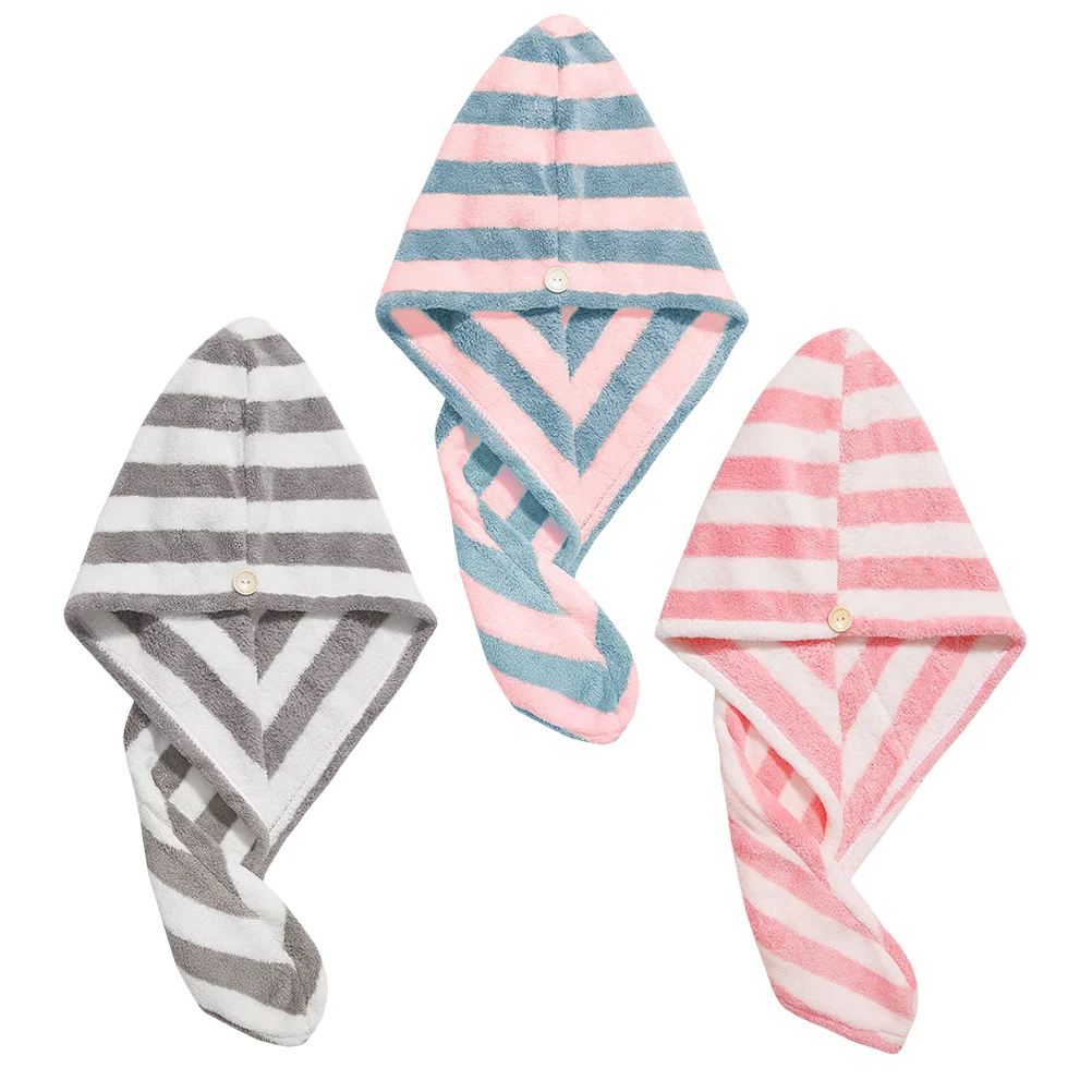 

Hair Drying Towel Dry Hat Absorbent Turban Bath Cap Instant Dryer Wrap Coral Fleece Rapid Fast Caps Quick Accessories