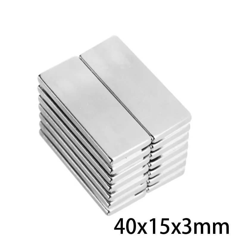 Мощные магниты 40x15x3 мм 40 x 15 N35 блок сильный неодимовый магнит постоянный NdFeB 40*15*3
