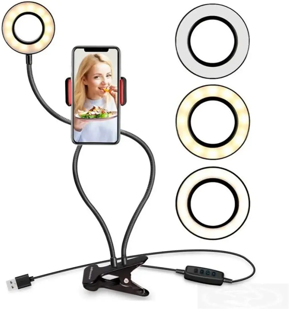 

NEW Iluminador Usb Ring Light Fotografia Kit Youtuber Celular Microfone