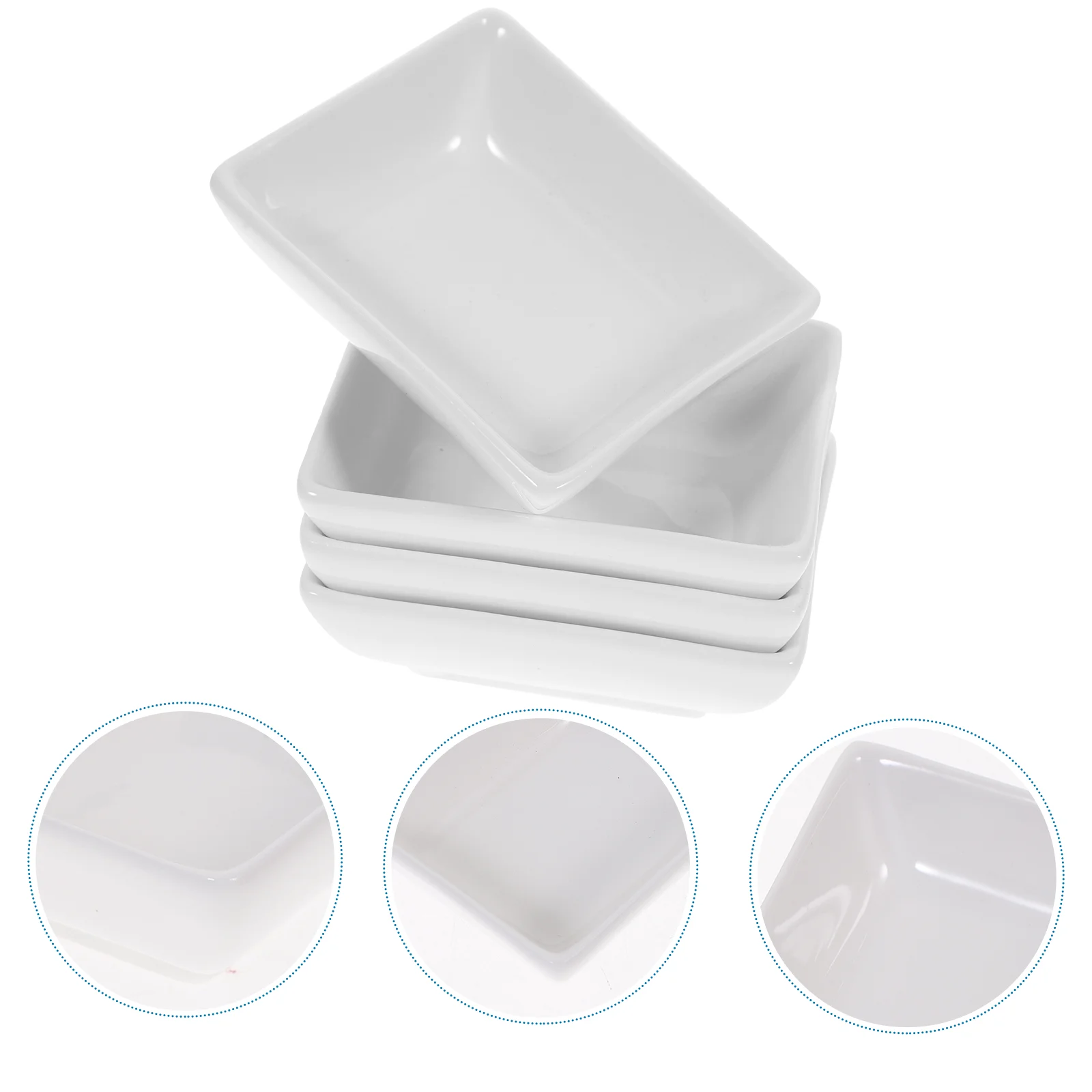 

Bowls Dish Dipping Seasoning Dishes Sauce Bowl Rectangular Ceramicplate Tray Soy Condiment Pinch Serving Snack Divided Plates