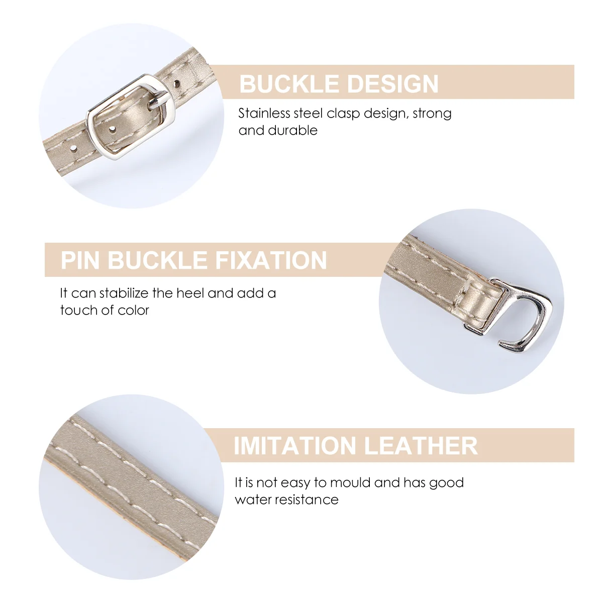 1Pair Cross Faux Shoe Straps Anti-Loose High Heel Ankle Straps