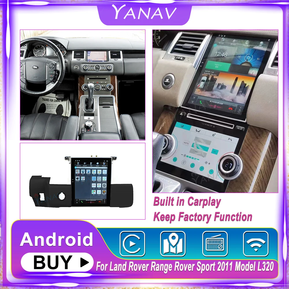 

Автомагнитола для Land Rover Range Rover Sport 2011, модель L320, стереоприемник, мультимедийный плеер для Carplay, головное устройство с GPS-навигацией