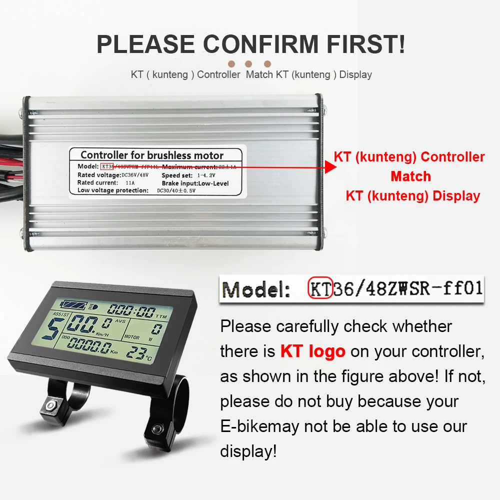 Интеллектуальный контроллер Ebike KT Display LCD3 с водонепроницаемым разъемом SM (24В, 36В, 48В, 52В, 60В, 72В) для комплекта переоборудования электровелосипеда (art.: 3920dbff696c9) - 3920dbff696c9