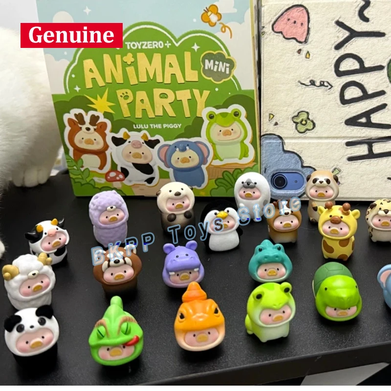 Фото Оригинальная фигурка Toyzero Lulu Pig Mini Blind Box, арктическое животное с флокированным покрытием, настольное украшение, милый коллекционный подарок для женщин. №2
