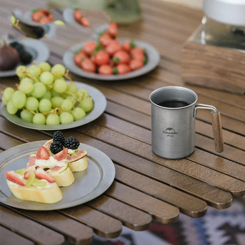 

Stainless Steel Vintage Cutlery Camping Dinner Plate Outdoor Cup Plate Spoon Picnic Equipment Picnic BBQ and Dessert Picnic Gear