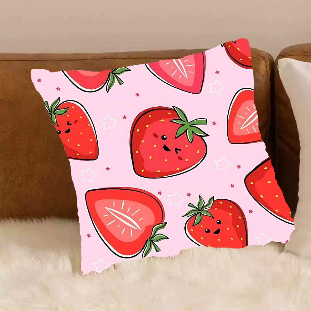 Наволочка с рисунком Friut Strawberry наволочка для гостиной дивана спальни украшение