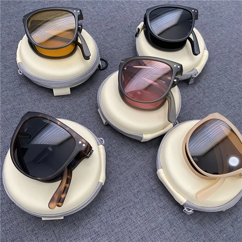 

2022 New Folding Air Cushion Sunglasses Frame Women's Summer UV Protection Portable Men's Trend Driving and Riding Sunglasses