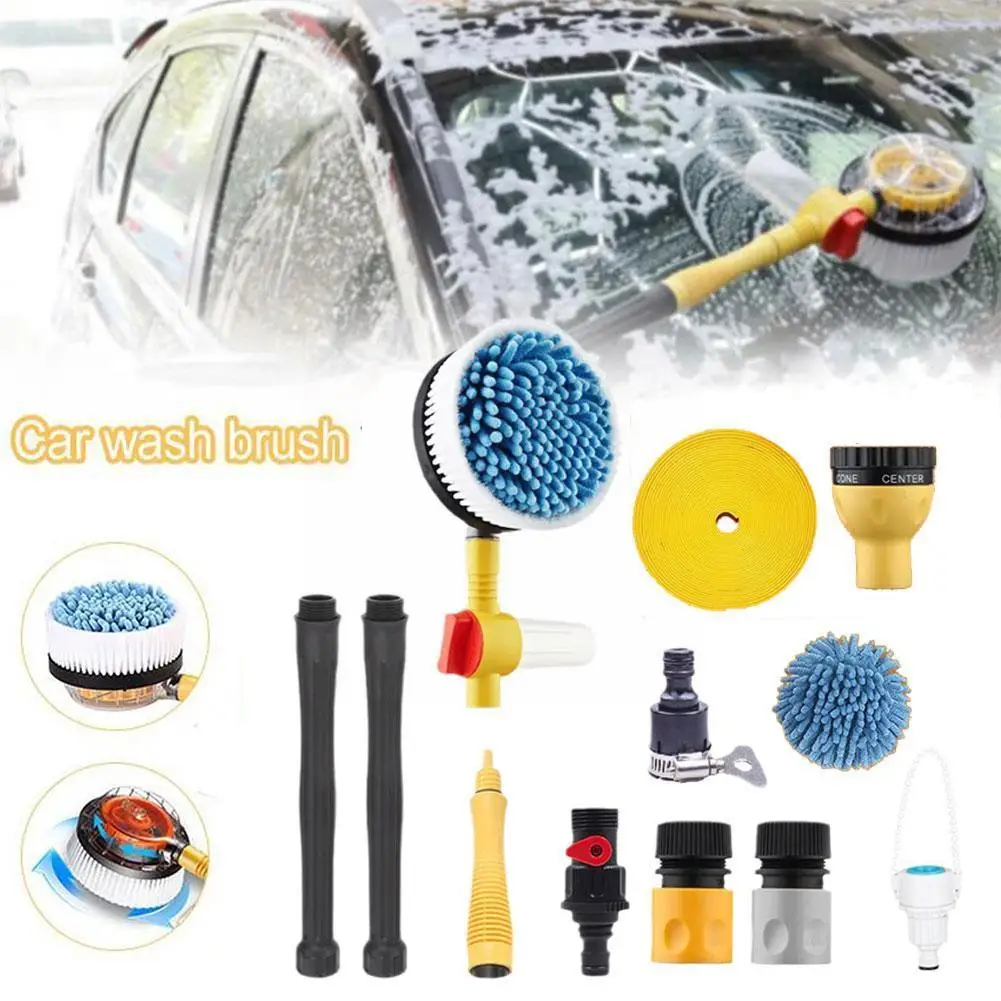 

Multifunctional Car Wash Brush Kit 360 Degree Automatic Rotating Adjustable High Pressure Washer For Vehicle Cleaning X7y0