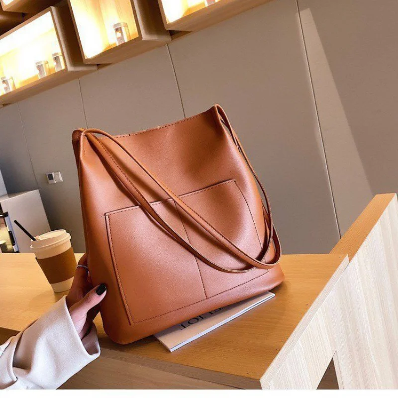 Fashion Luggage &Bags Women's Handbags Crossbody NEW Niche Mini All-match Bucket Bag PU Black Ladies Bolsos