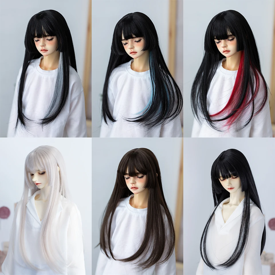 

BJD 1/3 1/4 высокотемпературный шелковый длинный парик, повседневный парик принцессы