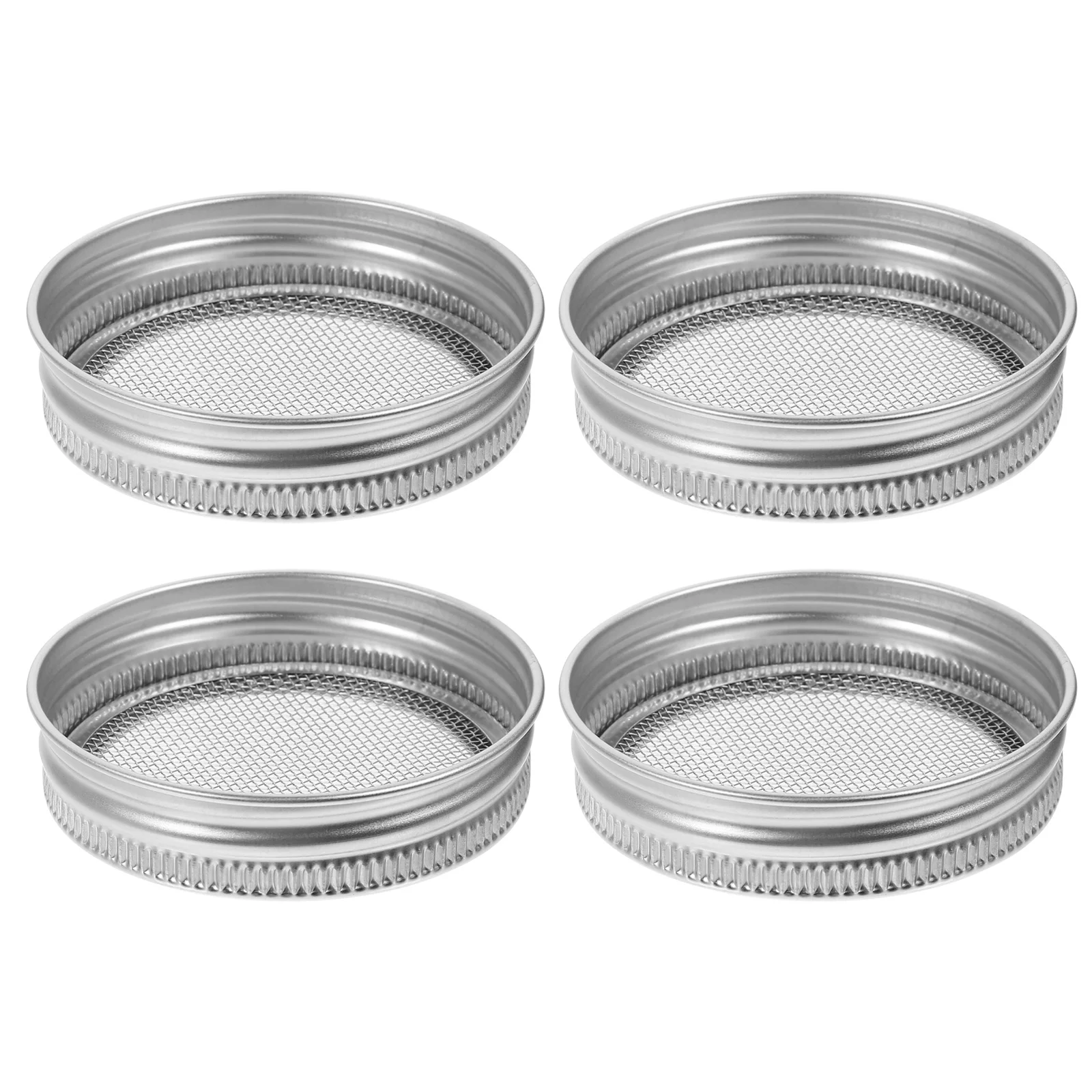 

4 Pcs Sprouting Lids Stainless Strainer Sprouting Cans Mesh Strainer Mason Jar Sprout Lids Screen Canning Jars Lids