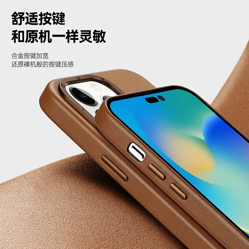 Genuine Leather Phone Case For Apple Iphone 14 Iphone14 Pro Max Plus  Luxury Supercar Cowhide Fashion Phone Cases Cover
