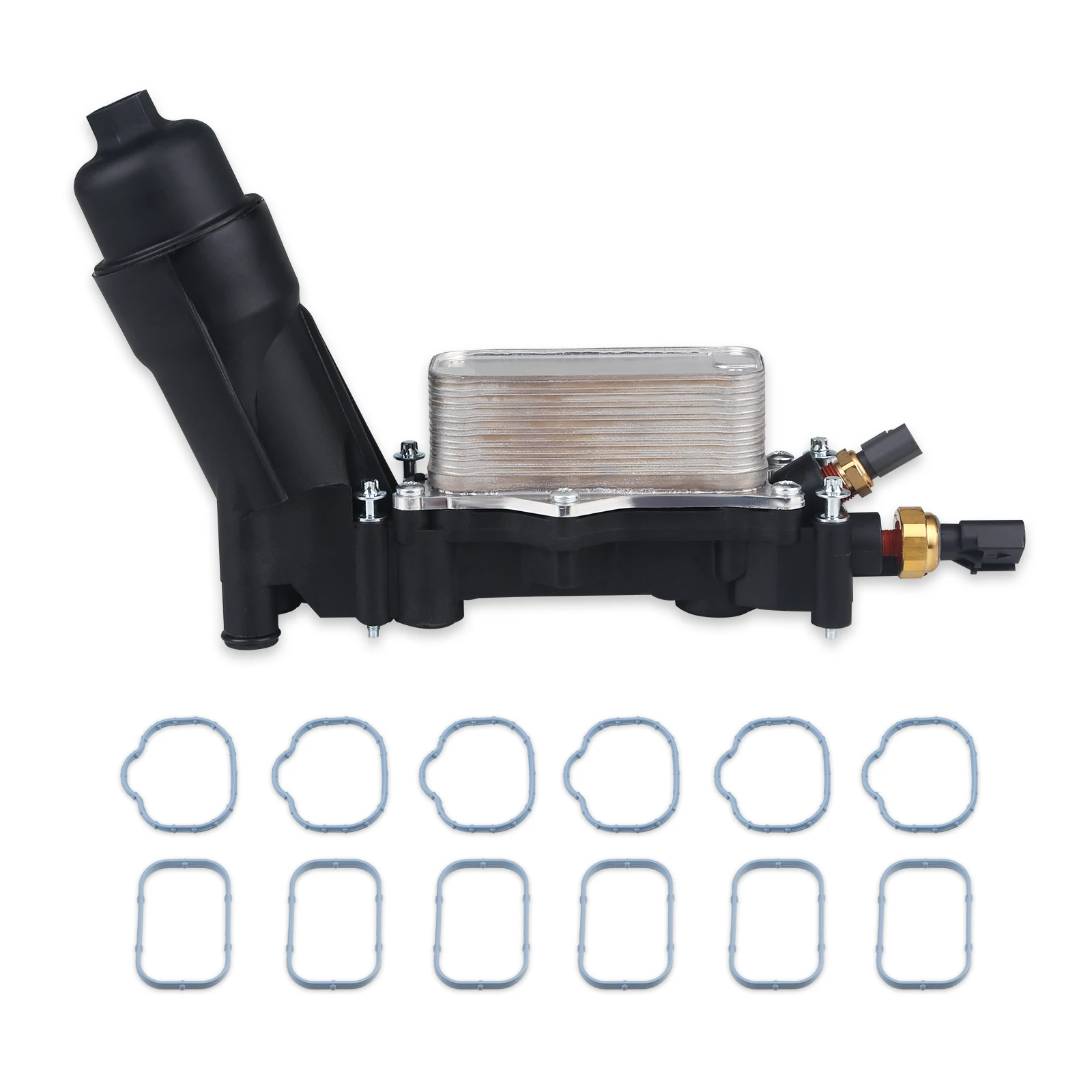 

NEW Oil Filter Cooler Housing Assembly Adapter Gaskets Kit for Dodge Ram 3.6L V6 Jeep Cherokee Chrysler 200 2014 - 2018