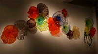 wholesale modern pieces hand blown murano art glass wall decoration plates