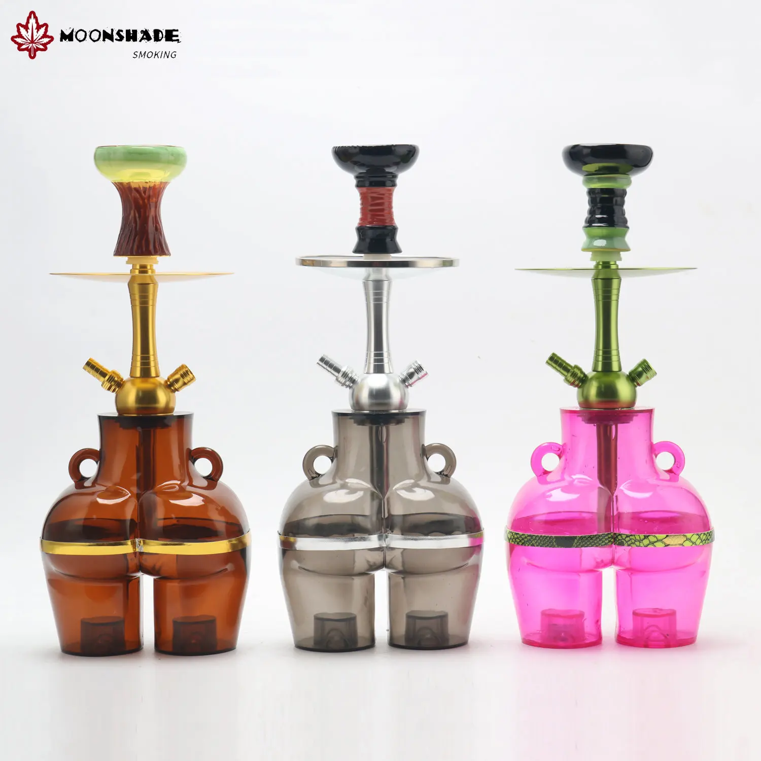 

Набор для кальяна MOONSHADE со светодиодный подсветкой в форме большой ягодицы и двойным шлангом