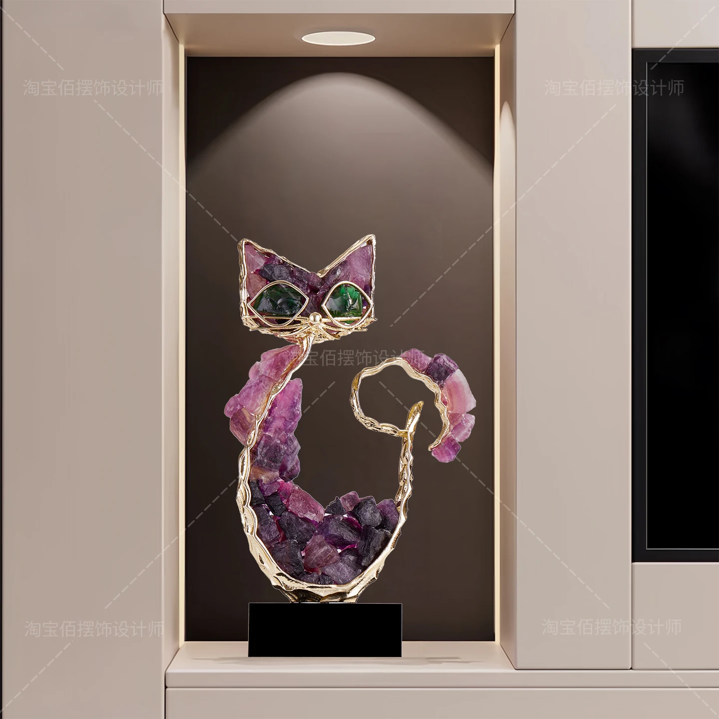 Фото Вход вход Lucky Cat орнамент светлый роскошный элитный гостиная ТВ-шкаф украшение на новоселье новый подарок на открытие дома №2
