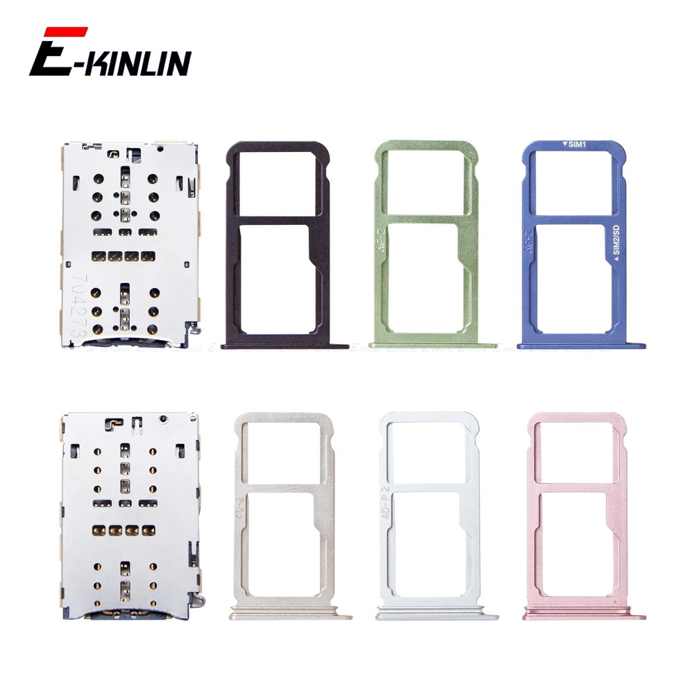 

Sim Card Tray Socket Adapter Connector Holder Slot For HuaWei P10 Plus VKY-AL00 L29 L29A L09 Micro SD Reader Container Parts