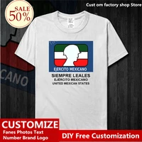 mexico army t shirt siempre leales cotton t shirt custom jersey name number logo tshirt fashion hip hop loose casual t shirt