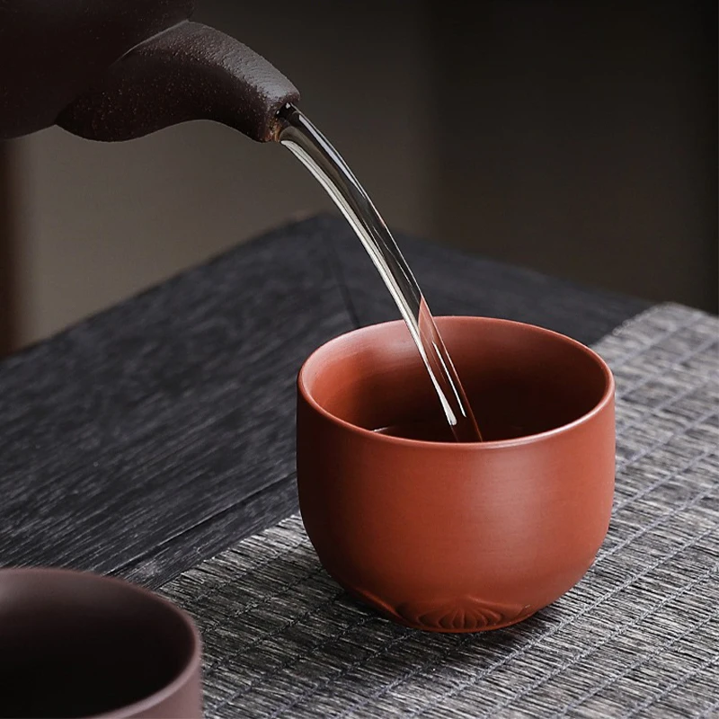 Цзиндэчжэнь шикарная фиолетовая глиняная чайная чашка мастерская чай кунг-фу в