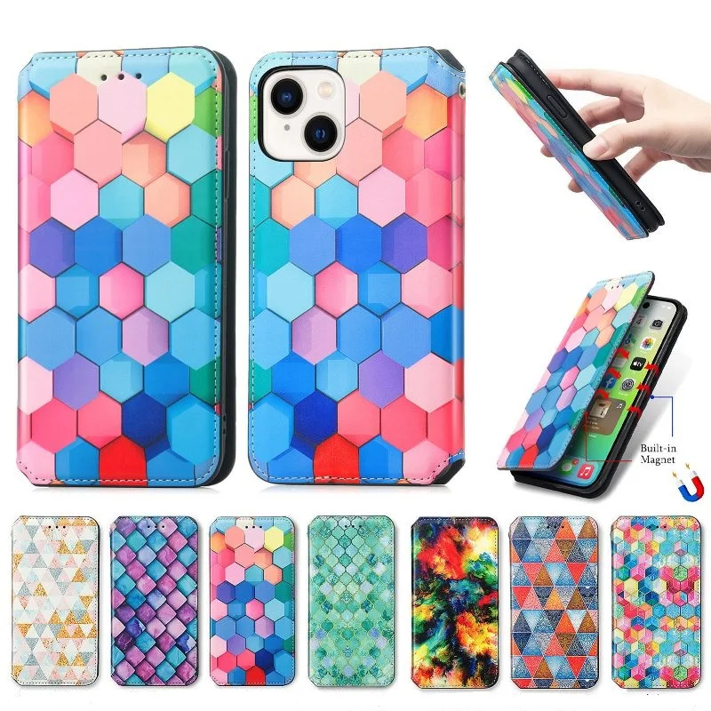 

Card Wallet Colour Phone Case For Xiaomi 12 11 Ultra 10 9 Pro 8 Lite CC9E Civi 1S 10 Youth Shockproof Magnetic Holder Flip Cover