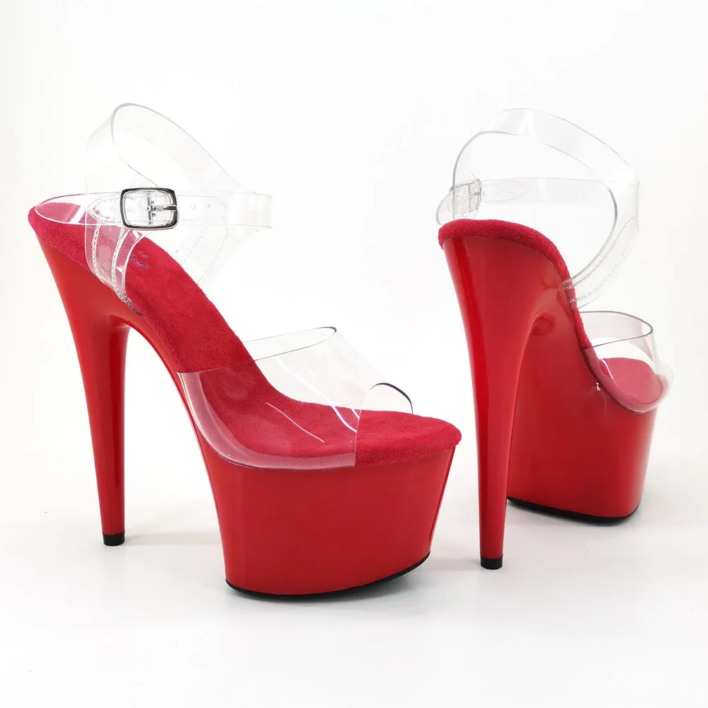 Leecab 7Inch/17cm High Heel Crystal Platform Party Sexy Clubbing Exotic Pole Dancing Dancer High Heels Sandals