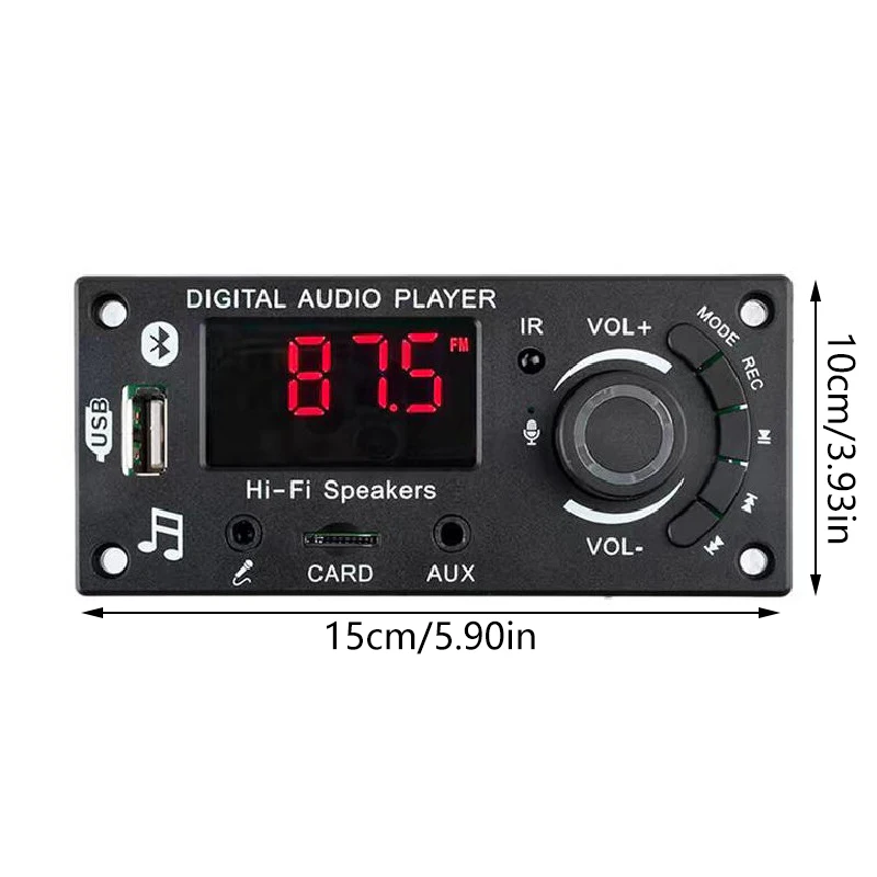 Плата MP3 декодера усилителя звука 2*50 Вт Bluetooth автомобильная лампа с радио