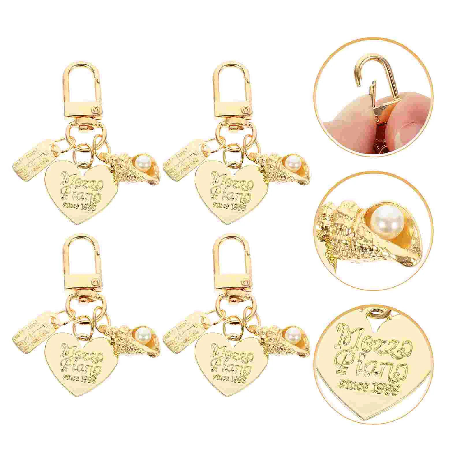 

Keychain Key Beach Pearl Heart Rings Keyring Party Ring Giftconch Shell Pendant Jewelry Charm Keyrings Lover Hawaii Chains Decor