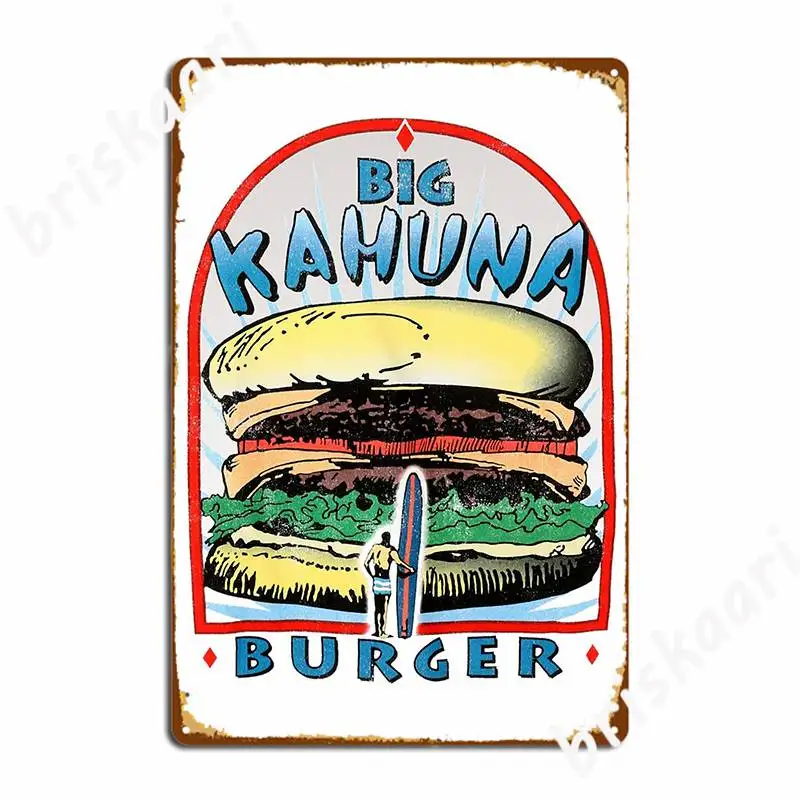 Большой металлический плакат Тарантино Kahuna с гамбургерами Настенный декор