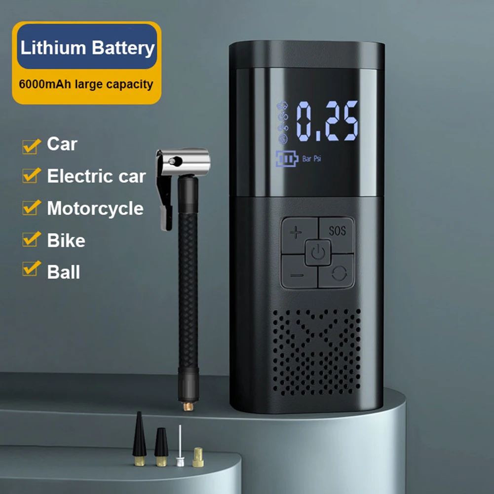 Портативный автомобильный воздушный компрессор электрический насос для быстрой
