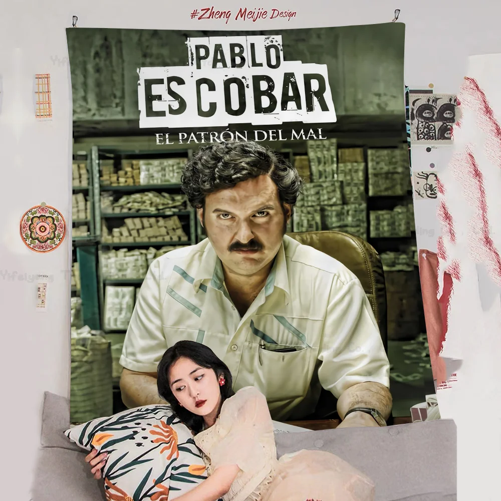 Narcos TV Series Pablo Escobar Colorful Tapestry Wall Hanging Cheap Hippie Tapestries Mandala Sheets