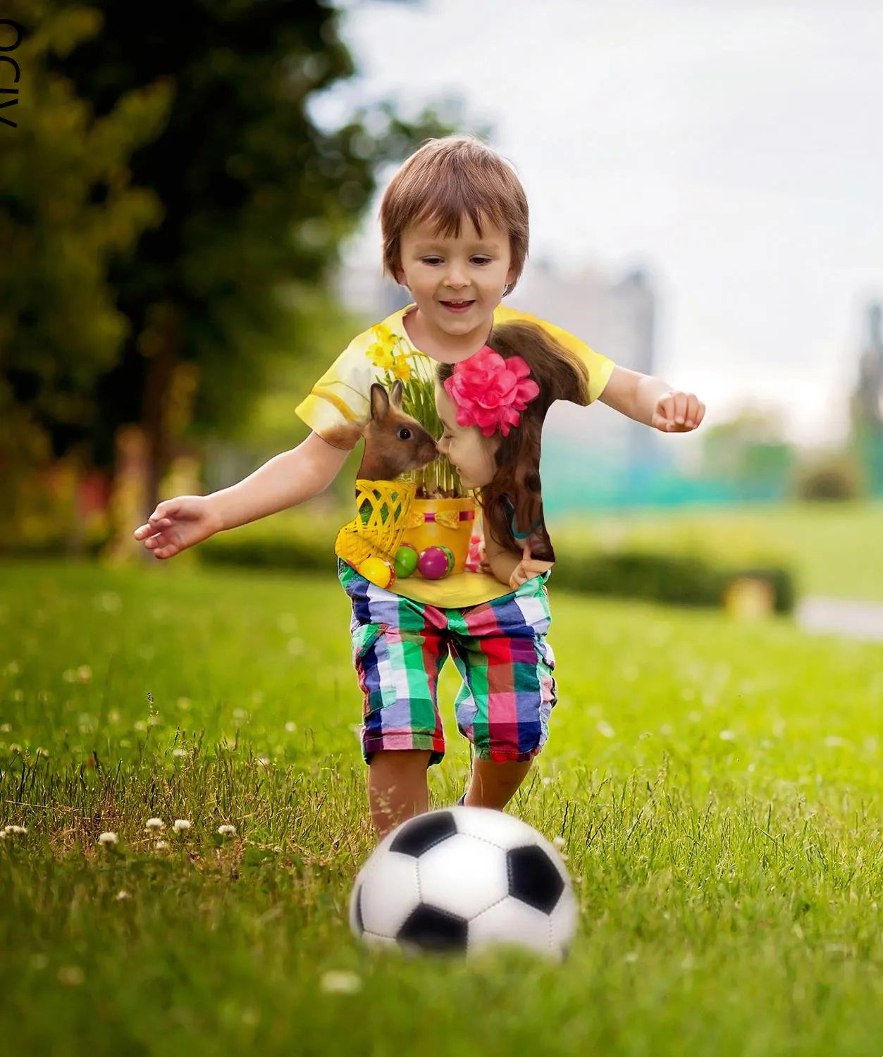 

QCIV Brand Rabbit t shirt kids Animal Tshirts Casual Lovely T-shirts 3d Romantic Tshirt Printed Short Sleeve summer Cool